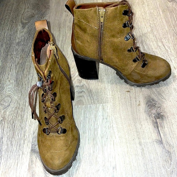 Chunky Platform Combat boots green - Picture 4 of 9